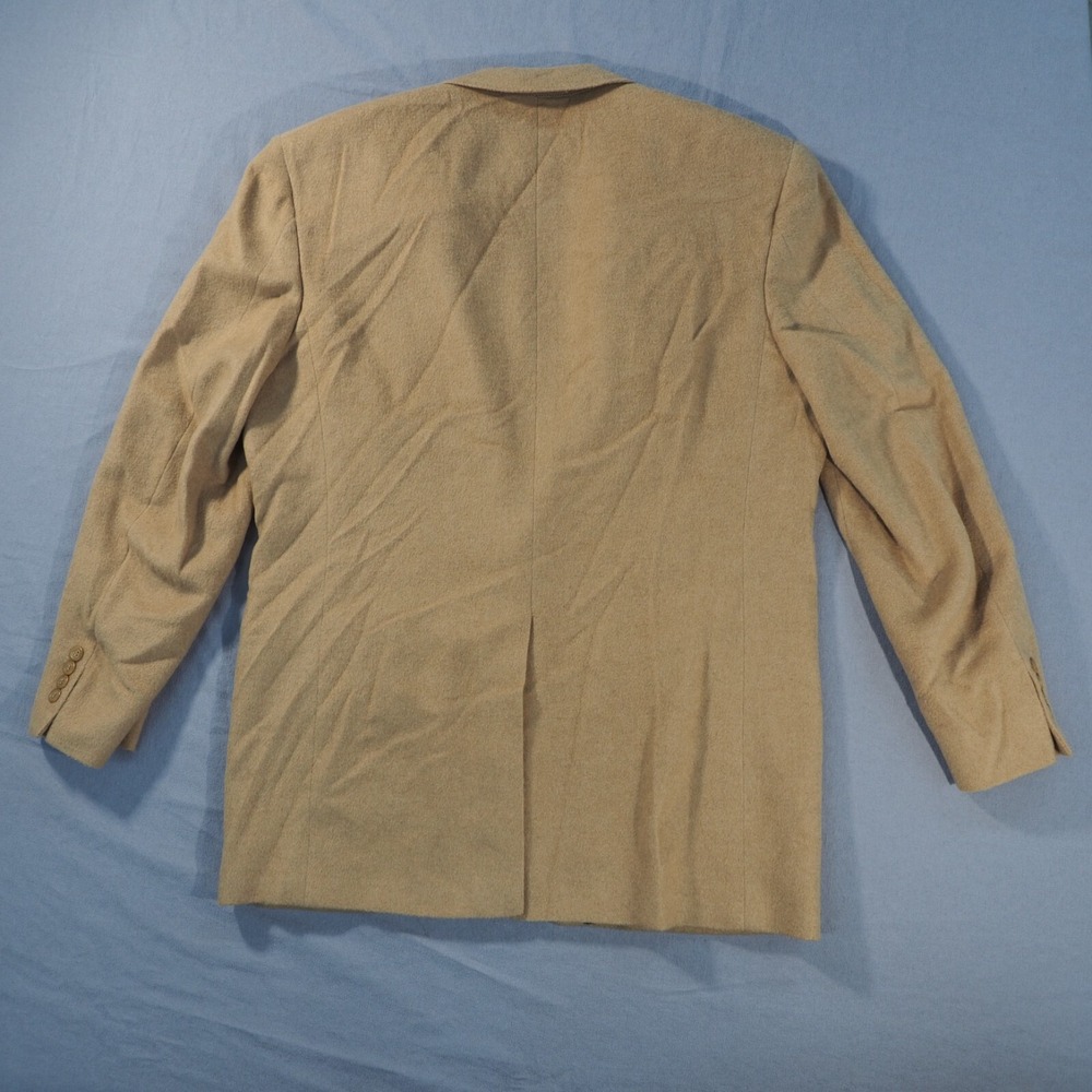 Vintage Bill Blass Blazer Mens 44 Camel Hair Two Button Sport Coat Single Vent - Picture 2 of 11